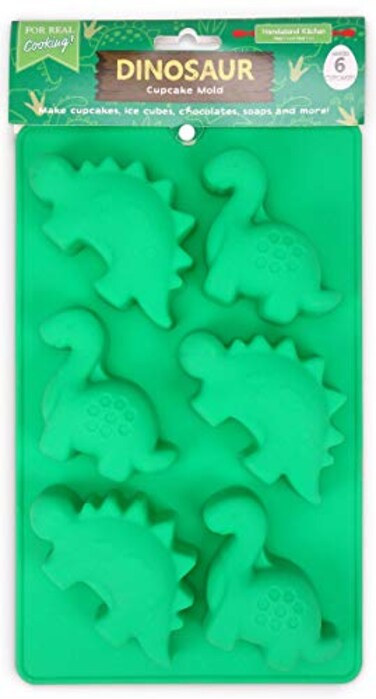 Handstand Kitchen Dinosaur Buddies TRex and Stegasaurus Shaped Silicone Cupcake Mold