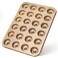 Webake Mini Donut Pan Nonstick 24Cavity Small Donut Tray Heavy Gauge Bite Size Inch Doughnut Pans for Baking