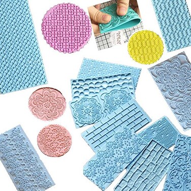 Anyana Set of 126 Plastic Embossed Icing Moulds Kits