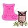 Angel Wings Halloween Theme Reusable Foodgrade Silicone Molds 3D Owl Shape Nonstick DIY Cake Decoration Chocolate Candy Cookies Biscuits Gum Fondant Pudding Cupcake Baking Mold Polymer Clay Crafting