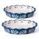 Wisenvoy Pie Pan Ceramic Pie Dish Blue Pie Plate Porcelain Deep Dish Pie Pan NonStick Pie Pans