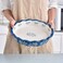Wisenvoy Pie Pan Ceramic Pie Dish Blue Pie Plate Porcelain Deep Dish Pie Pan NonStick Pie Pans