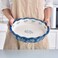 Wisenvoy Pie Pan Ceramic Pie Dish Blue Pie Plate Porcelain Deep Dish Pie Pan NonStick Pie Pans