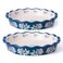 Wisenvoy Pie Pan Ceramic Pie Dish Blue Pie Plate Porcelain Deep Dish Pie Pan NonStick Pie Pans