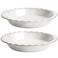 LE TAUCI Pie Pans for Baking 9 Inch Ceramic Pie Plate for Apple Pie Round Baking Dish Oven Safe Embossment Housewarming Wedding Present 36 OZ Set of 2 Fireworks Honey Comb Arctic White