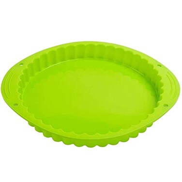 Webake Tart Pan Silicone PieFlan Pan 95 Inch Quiche Baking Dish NonStick Pizza Pie Mold