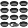 CHEFMADE Round Tart Pan Set NonStick 4 Inch 12Pcs with Removable Loose Bottom Quiche Pan