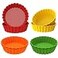 Webake Silicone Mini Tart Pan 4 Inch Nonstick Mini Quiche Molds Small Pie Baking Pan Tart Molds for Baking Pack of 8