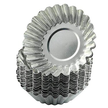 Tegg Egg Tart Mold 20PCS Aluminium Egg Tart Cupcake Cake Cookie Lined Mould Baking Tools
