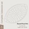 BAKKENMASTER Bakken Pizza Baking Pan Round Perforated Carbon Steel Pan with NonStick Marble Coating Oversized Silicone Handle Dishwasher Safe HighTemperature Resistant Durable Easy Cleanup Blue 1 Pack