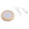 Haofy USB Coffee Mug Warmer Wood Grain Cup Warmer Heat Beverage Mug Mat Coffee Heater Pad Grain Light Walnut Grain