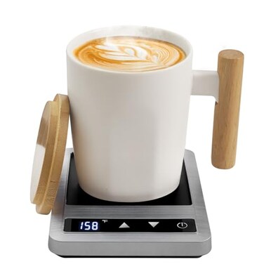 LR-PATH Coffee Mug Warmer Mug Set 2025 Heated Cup for Desk with Temperature Control and Smart Auto Shut Off 14oz