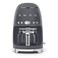 Smeg 50s Retro Style Aesthetic Drip Coffee Machine with 10 Cup Glass Carafe Auto Start Feature Keep Warm Plate and Two Coffee Strength Settings Grey