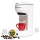 Mixpresso 2in1 Single Serve Coffee Maker KCup Ground Coffee Compatible Fast 23 Min Brewing Compact 14oz White Coffee Machine for Home Office