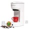Mixpresso 2in1 Single Serve Coffee Maker KCup Ground Coffee Compatible Fast 23 Min Brewing Compact 14oz White Coffee Machine for Home Office