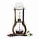 Nispira Iced Coffee Cold Brew Drip Tower Coffee Maker 68 Cup Manual Cold Brew Brewer with Adjustable Valve Wooden Frame Glassware Slow Cold Extraction System