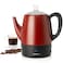 Mixpresso Red Small Electric Percolator Coffee Pot 4 Cup Stainless Steel Coffee Percolator Electric with Keep Warm Function Auto ShutOff for Safe Daily Brewing