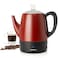 Mixpresso Red Small Electric Percolator Coffee Pot 4 Cup Stainless Steel Coffee Percolator Electric with Keep Warm Function Auto ShutOff for Safe Daily Brewing
