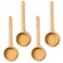 FLYPOKER Bamboo Wooden Coffee Scoop Long Handle Measuring Scoop for Jars