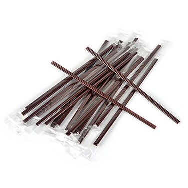 KBG Disposable Plastic Drink Stirrer Sticks 400 Individually Wrapped 67in Stirrers Health and Safety Three Hole Coffee Straw