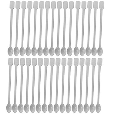 ABSOK Coffee Spoon 500 PCS Disposable Tiny Coffee Tea Spoon White Plastic Stir Cocktail Sticks Mini Tea Stirrer