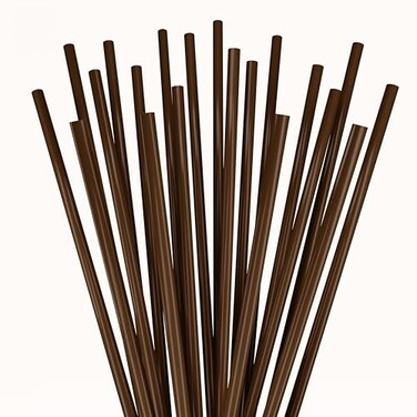 Rupert and Disposable Plastic Coffee Stirrer Straw 5 Inch Sip Stir Stick 1000 Espresso Brown