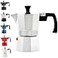 GROSCHE Milano Moka Pot 3 Espresso Cup 5 oz Stovetop Espresso Percolator Coffee Maker Portable Ideal for Home and Camping