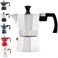 GROSCHE Milano Moka Pot 3 Espresso Cup 5 oz Stovetop Espresso Percolator Coffee Maker Portable Ideal for Home and Camping