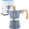 GROSCHE Milano Moka Pot Stovetop Coffee Maker and Percolator for Espresso 3 Cup Indigo