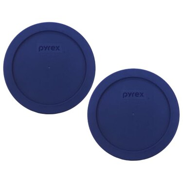 Pyrex 7201PC 4 Cup Blue Food Storage Replacement Lid 2Pack Made in USA