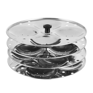 Vinod Tabakh Stainless Steel 4Rack Idli Stand Makes 16 Idlis