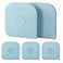 Matscover Pan Scraper 5 Pcs Pot Scraper Plastic Pot Scraper Non Scratch for Cast Iron Pot and Pan Cleaning Sturdy Scraper Kitchen ToolAqua