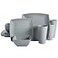 Gibson Home Soho Grayson Square Melamine Plastic Dinnerware Set Service for Four 16pcs Grey