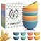 Homienly Wheat Straw Small Bowls Unbreakable Dessert Bowls 8 PCS 10 OZ Small Plastic Bowl for Kitchen Microwave Dishwasher Safe Mini Bowl for Snack Ice Cream YogurtPortion ControlMulti