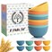 Homienly Wheat Straw Small Bowls Unbreakable Dessert Bowls 8 PCS 10 OZ Small Plastic Bowl for Kitchen Microwave Dishwasher Safe Mini Bowl for Snack Ice Cream YogurtPortion ControlMulti