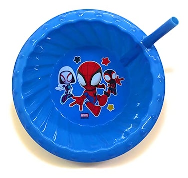 Mar vel Spidey and His Friends Plastic Sipper Cereal Bowl with Straw 145oz