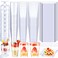 Tanlade 250 Pcs Mini Dessert Cups with Spoons Clear Plastic Plates 5 oz and 3 oz Square Parfait Appetizer Cups for Parties Round Shooter Disposable Dessert Containers for Serving Pudding Mousse