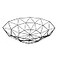 IBWell Geometric Metal Wire Fruit Bowl Iron Arts Fruit Storage Baskets for Kitchen Counter Black Normal