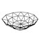 IBWell Geometric Metal Wire Fruit Bowl Iron Arts Fruit Storage Baskets for Kitchen Counter Black Normal