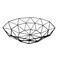 IBWell Geometric Metal Wire Fruit Bowl Iron Arts Fruit Storage Baskets for Kitchen Counter Black Normal