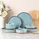 AmorArc Ceramic Dinnerware Sets for 4 12 Pieces Handpainted Plates and Bowls Set with Rustic Terracotta Underside Scratch Resistant Stoneware Dishes Set Dishwasher Microwave Safe