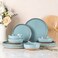 AmorArc Ceramic Dinnerware Sets for 4 12 Pieces Handpainted Plates and Bowls Set with Rustic Terracotta Underside Scratch Resistant Stoneware Dishes Set Dishwasher Microwave Safe