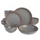 Gibson Elite Lagos Coupe Dinnerware Set Service for 4 16pcs Grey Grey Double Bowl