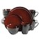 Gibson Elite Soho Lounge Round Reactive Glaze Stoneware Dinnerware Set Service for Four 16pcs Red