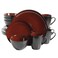Gibson Elite Soho Lounge Round Reactive Glaze Stoneware Dinnerware Set Service for Four 16pcs Red
