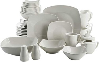 Gibson Home Zen Buffetware 39 Piece Dinnerware Set White