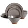 Gibson Elite Terranea Round Reactive Glaze Terra Cotta Dinnerware Set Service for Four 12pcs Grey