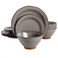 Gibson Elite Terranea Round Reactive Glaze Terra Cotta Dinnerware Set Service for Four 12pcs Grey