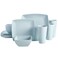 Gibson Home Soho Grayson Square Melamine Dinnerware Set Service for Four 16pc Mint