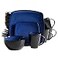 Gibson Elite Soho Lounge Square Reactive Glaze Stoneware Dinnerware Set Service for 4 16pc Sapphire